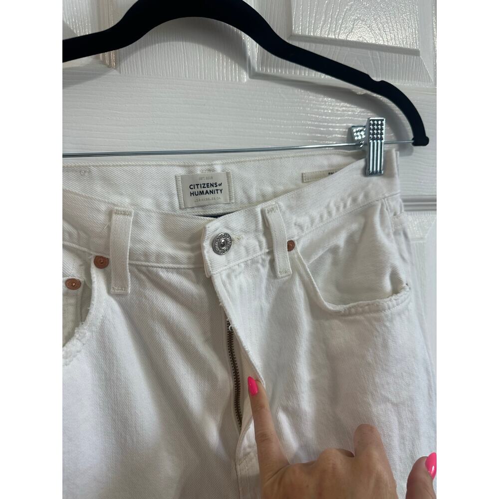 Citizens of Humanity Paloma Baggy Wide Leg Jeans White Sz 26 - Picture 7 of 9